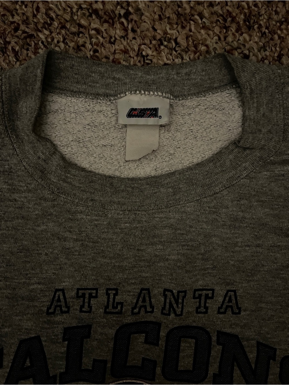 90s Gray Atlanta Falcons Crewneck Sweatshirt - Picture 2 of 4